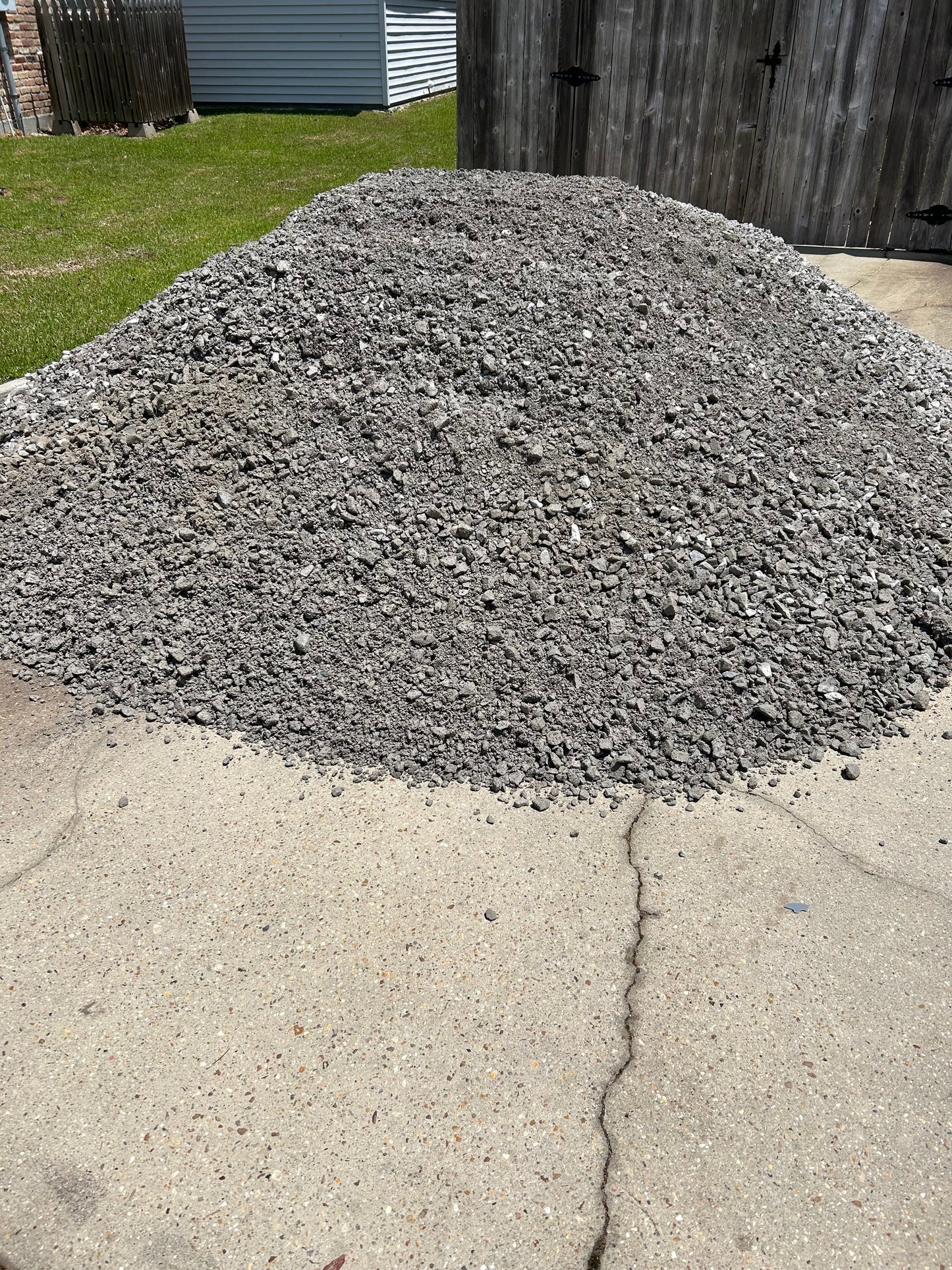 Bulk #610 limestone base material delivered by the ton on the Mississippi Gulf Coast